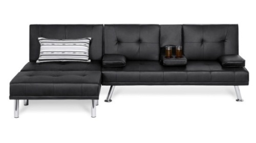 3-Piece Modular Modern Furniture Set w/ Double & Single Futons, Footstool - Lot 405