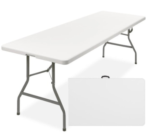 8ft Portable Folding Plastic Dining Table w/ Handle, Lock - Lot 407