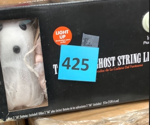 Halloween Decor, Ghost String Lights, 51in - Lot 425