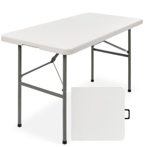 4ft Portable Folding Plastic Dining Table w/ Handle, Lock - Lot 431