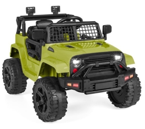 12V Kids Ride-On Truck Car w/ Parent Remote Control, Spring Suspension, Green - Lot 444