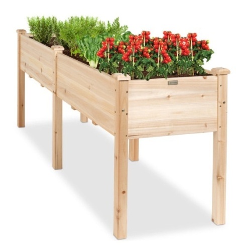 Raised Garden Bed, Elevated Wood Garden Planter Stand - 72x24x30in - Lot 467