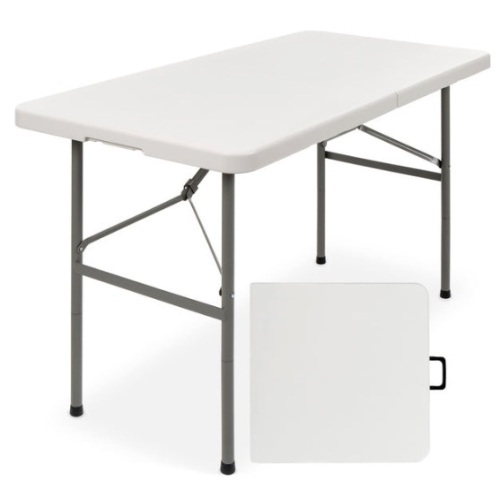 4ft Portable Folding Plastic Dining Table w/ Handle, Lock - Lot 468