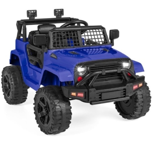 12V Kids Ride-On Truck Car w/ Parent Remote Control, Spring Suspension, Blue - Lot 501