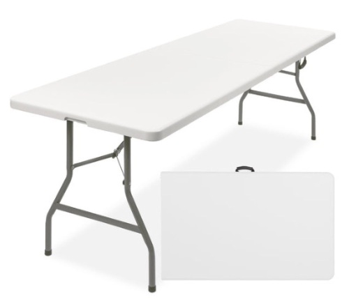 8ft Portable Folding Plastic Dining Table w/ Handle, Lock - Lot 504