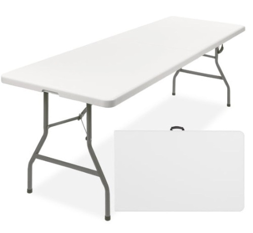 8ft Portable Folding Plastic Dining Table w/ Handle, Lock - Lot 505