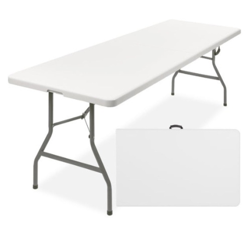 8ft Portable Folding Plastic Dining Table w/ Handle, Lock - Lot 507