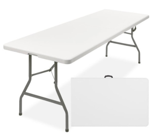 8ft Portable Folding Plastic Dining Table w/ Handle, Lock - Lot 515