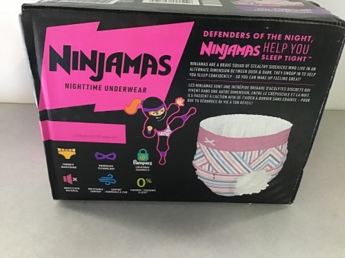 Pampers, Ninjamas, Nighttime Underwear , S/M, 44 Count, New, Retail - $59.95 - Lot 18