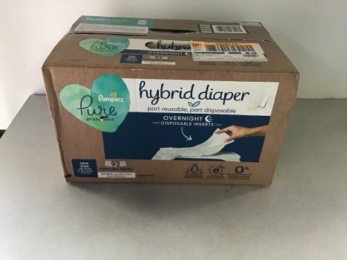 Pampers, Pure Hybrid Diaper Overnight pampers, New, Retail - $29.99 - Lot 51