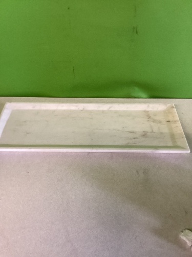 Pottery Barn, white marble, Long Cheese Board, Like New, retail - $69 - Lot 60