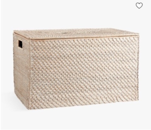 Pottery Barn, Quinn White Washed Toy Chest, Like New retail - $149 - Lot 80
