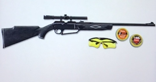Daisy 880 Powerline Air Rifle Kit, Dark Brown/Black, 37.6Inch/.177 Caliber, Like New, retail - $76.15 - Lot 98