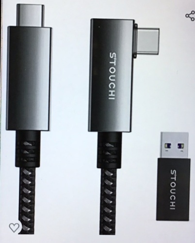 Stouchi, Link Cable Compatible with Quest 2 16FT, Stouchi Fiber-OpticLink Headset Cable USB C 3.2 Gen1 5Gbps Data Transfer & 3AFast Charging Compatible with Oculus Quest 2 Headset andGaming PC, Like New, Retail - $43.99 - Lot 101
