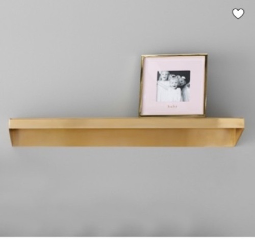 Pottery Barn Kids, Floating Brass Metal Shelf, Small, Like New, Retail - $49.99 - Lot 134