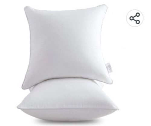 Oubonun 22 x 22 Pillow Inserts (Set of 2) - Throw Pillow Insertswith 100% Cotton Cover - 22 Inch Square Interior Sofa PillowInserts - Decorative Pillow Insert Pair - White Couch Pillow, Like New, Retail - $31.44 - Lot 179