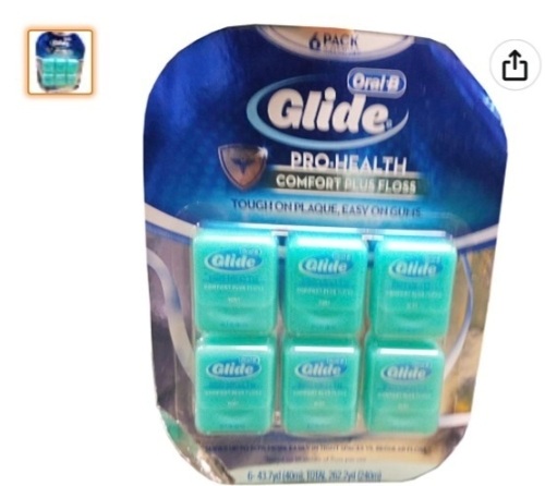 Glide Floss Comfort Plus, 6 Count, 48.1 Yards Each, 288.7 Yards Total, LOT of 3 New, Retail - $21.99 - Lot 188