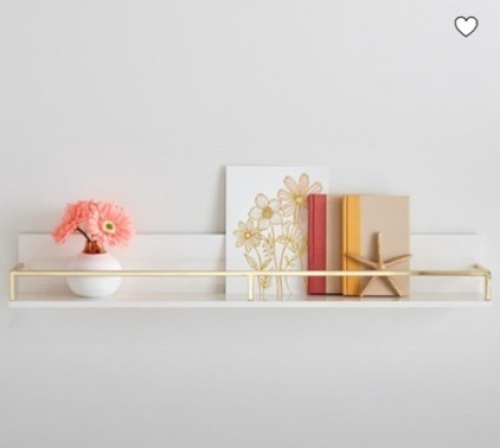 Pottery Barn Kids,Polished Shelving, White/Gold. 3ft, Like New, retail - $149 - Lot 198