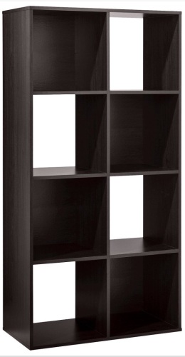 11" 8 Cube Organizer Shelf Espresso - Room Essentials, Black, Like New, Retail - $45  - Lot 204