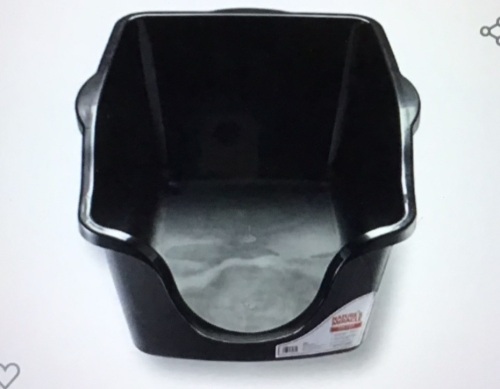 Nature's Miracle High-Sided Litter Box, 23 x 18.5 x 11 inches, Black, Like New, Retail - $21.99 - Lot 216