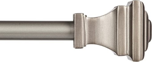 Kenney 5/8" Fast Fit Milton Easy Install Curtain Rod, Pewter, 36"-66", Like New, Retail - $28.86 - Lot 232