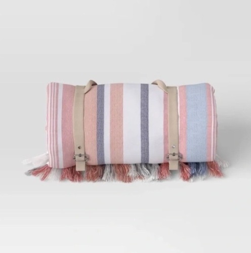 60"x80" Beach Blanket Striped - Threshold NWT, Like New, Retail - $40 - Lot 235