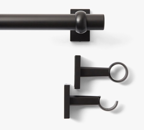 Pottery Barn,Antique Bronze Curtain Rod & Wall Bracket, Like New, Retail - $114 - Lot 267