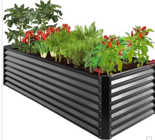 Best Choice Products 8x4x2ft Outdoor Metal Raised GardenBed, Planter Box for Vegetables, Flowers, Herbs, Like New, Retail - $159.99 - Lot 5