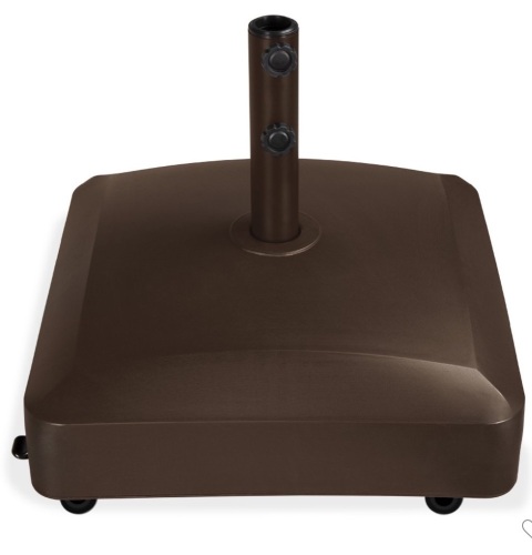 Best Choice Products Fillable Mobile Umbrella Base Heavy DutyMarket Stand w/ 4 Wheels, 2 Locks, 123lb Capacity - Bronze, Like New, Retail - $84.99 - Lot 12