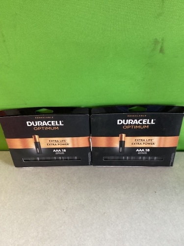 Duracell, Optimum, AAA Batteries, 18 PK, LOT of 2, New, Retail - $15.70 Each - Lot 13