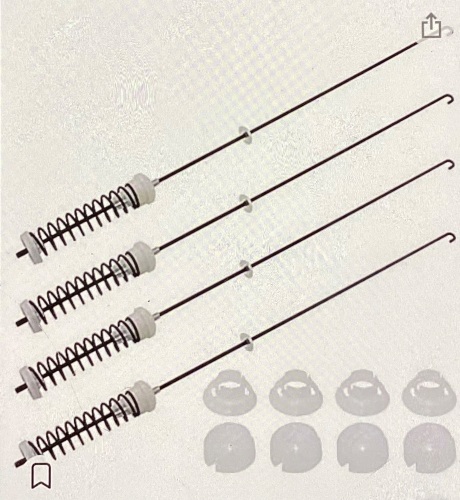 Updated W10780045 Washer Suspension Rod Kit byBeaquicy - Replacement for Whirlpool Ken-more AmanaRoper Washing Machine - W10780045 W10537442 WasherDamper Rod Assembly for 4 Pack Set, Like New, Retail - $33.99 - Lot 21