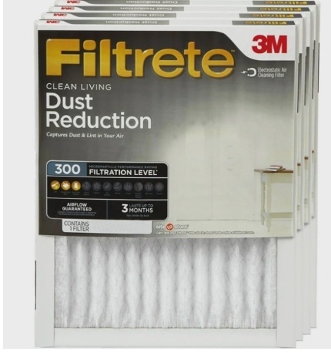 3M, 6 Pack Filtrete Dust Reduction Air and Furnace Filter, 300MPR, 20 x 20 in, New, Retail - $24.72 - Lot 30
