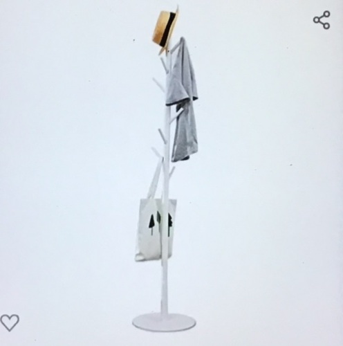 Vicllax Free Standing Coat Rack 8 Hooks Wood ClothesHanger Stand Coat Tree (White), Like New, Retail - $42.99 - Lot 32