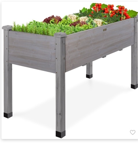 Best Choice Products Best Choice Product 48×24x30in RaisedGarden Bed, Elevated Wooden Planter for Backyard w/ FootCaps, Bed Liner - Gray, Like New Retail - $139.99 - Lot 35