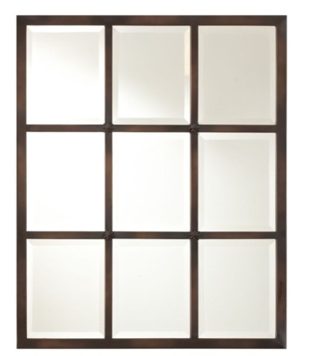 Pottery Barn, Eagan Small Multipanel Wall Mirror, Bronze - 28" x 33", Like New, Retail - $299 - Lot 45