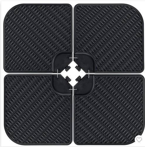 Best Choice Products 4-Piece Faux Wicker Cantilever OffsetPatio Umbrella Stand Plate Set w/ Easy-Fill Spouts, Like New, retail - 89.99 - Lot 50