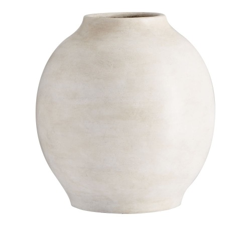 Pottery Barn,Quin Ceramic Vase, White Medium, Like New, Retail - $49.50 - Lot 91