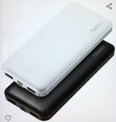 2-Pack Miady 10000mAh Dual USB Portable Charger, FastCharging Power Bank with USB C Input, Backup Charger foriPhone X, Galaxy S9, Pixel 3 and etc,LOT of 4, Like New, Retail - $21.99 - Lot 94