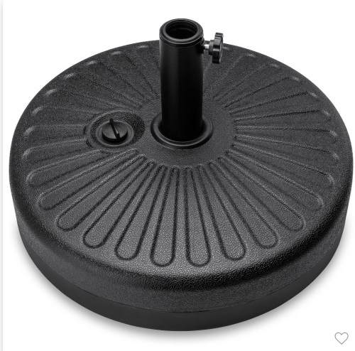 Best Choice Products Fillable Plastic Patio Umbrella Base StandPole Holder for Outdoor, Lawn, Garden - Black, Like New, Retail - $39.99 - Lot 117