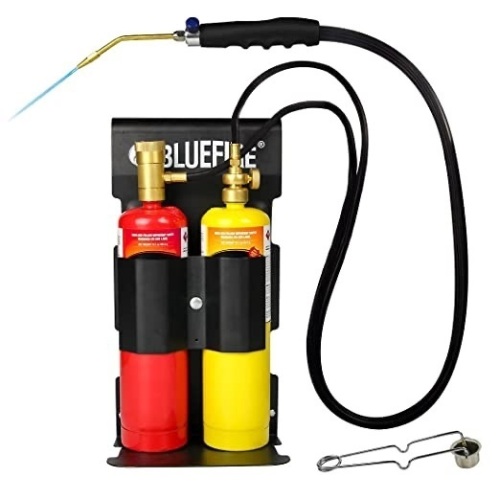 Bluefire, Oxypropane High Heat, Welding Torch Kit, Accessory Kit, Flint Lighter, Cylinder Holder, Gas cylinders not included, Like New, Retail - $73.99 - Lot 172