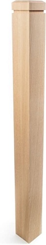 Sleek Modern Solid Red Oak Stair Newel Post with a Single Groove (3 1/2" x3 1/2" x 48"), Like New, retail - $119.99 - Lot 173