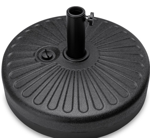 Best Choice Products Fillable Plastic Patio Umbrella Base StandPole Holder for Outdoor, Lawn, Garden - Black, Like New, Retail - $39.99 - Lot 208
