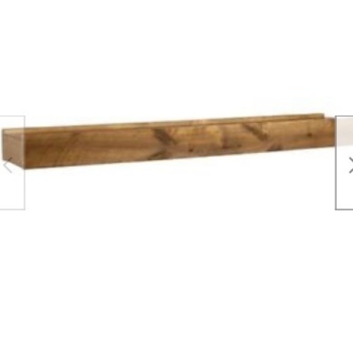 Pottery Barn Rustic Wood Floating 4' Shelf Vintage Spruce, Like , New, Retail - $115 - Lot 222