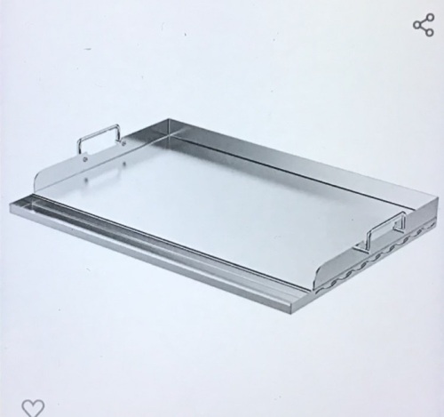 Skyflame Universal Stainless Steel Griddle Plate with EvenHeating Bracing for BBQ Charcoal/Gas Grills, 23" x 16"Rectanqular Hibachi Flat Top Griddle for Indoor/OutdoorCooking, Like New, Retail - $79.59 - Lot 243