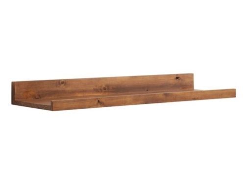 Holman Handmade Floating Shelf, Rustic Wood - 3, Like New, retail - $129 - Lot 247