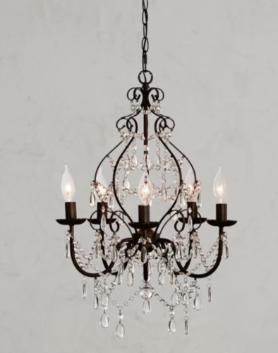 Pottery Barn,Paige Crystal & Metal Chandelier, Like New, Retail - $299 - Lot 259