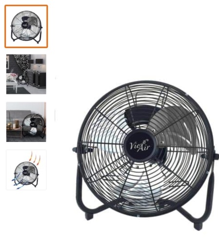 20 in. 3-Speed High Velocity Industrial Metal Floor Fan with Tilting Head, Like New, Retail - $62.07 - Lot 289
