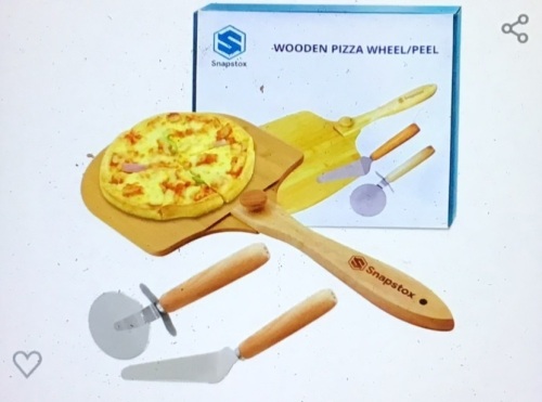 Pizza Making Kit, Pizza Kit, Snapstox Wood Pizza Peel, CuttingBoard Handle 12x 14/24", For Baking Bread, Cake Peeler,Cheese Board Tray, New, Retail - $33.95 - Lot 301