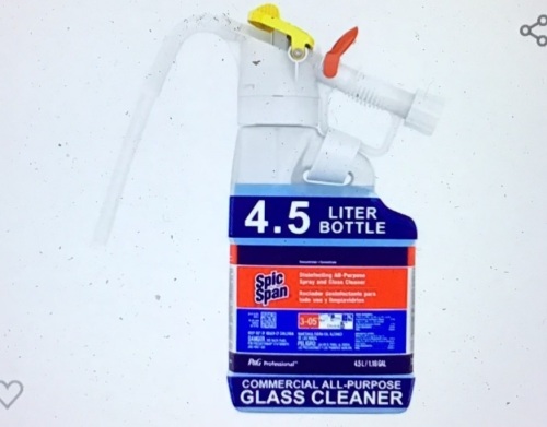 P&G Professional All Purpose and Glass Cleaner from Spic andSpan, Dilute2Go, 4.5 Liter Bottle, All Purpose Glass Cleaner-4.5 Liter Bottle, New, Retail - $39.99 - Lot 302