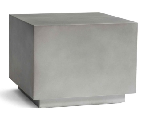 Pottery Barn, Palma Outdoor Concrete Cube, White Wash, Like New, Retail - $499 - Lot 312